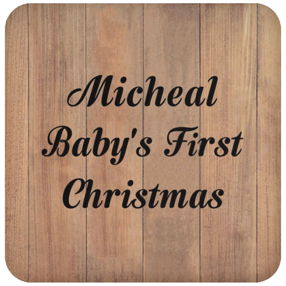 Micheal Baby's First Christmas - Drink Coaster C