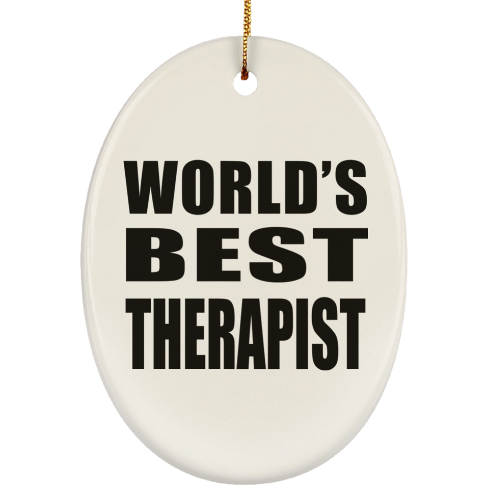 World's Best Therapist - Oval Ornament