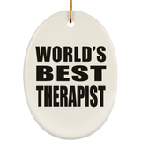 World's Best Therapist - Oval Ornament