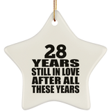 28th Anniversary 28 Years Still In Love After These Years - Star Ornament