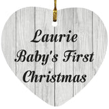 Laurie Baby's First Christmas - Heart Ornament F