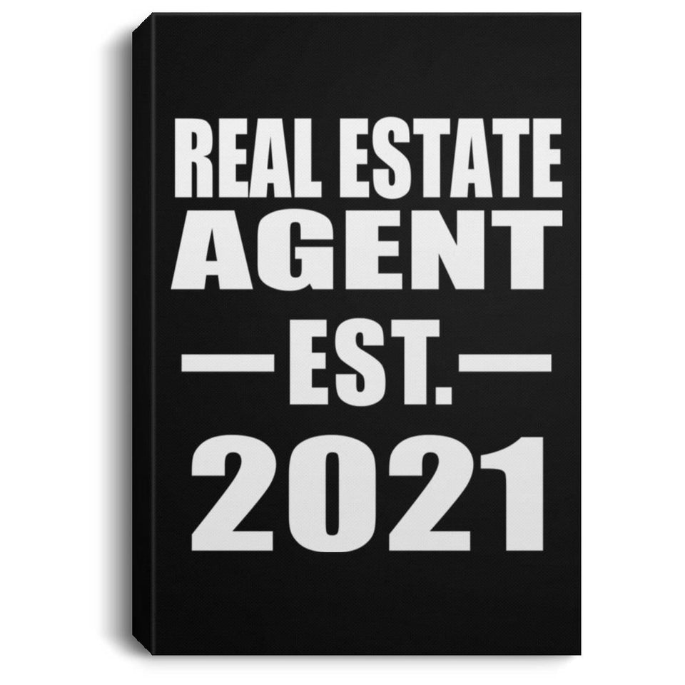 Real Estate Agent Established EST. 2021 - Canvas Portrait