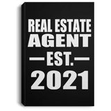 Real Estate Agent Established EST. 2021 - Canvas Portrait