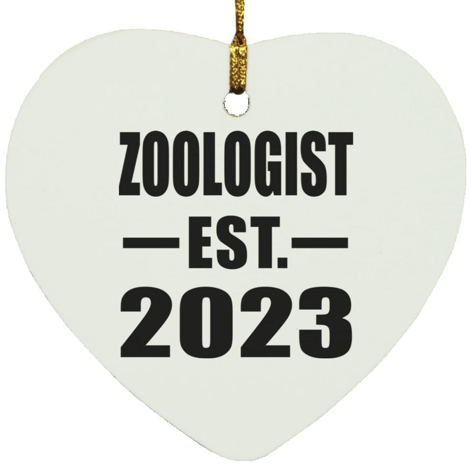 Zoologist Established EST. 2023 - Heart Ornament