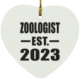 Zoologist Established EST. 2023 - Heart Ornament