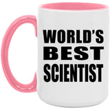 World's Best Scientist - 15oz Accent Mug Pink