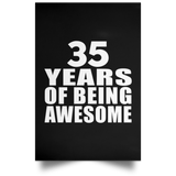 35th Birthday 35 Years Of Being Awesome - Poster Portrait