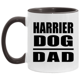 Harrier Dog Dad - 11oz Accent Mug Black