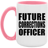 Future Corrections Officer - 15oz Accent Mug Pink