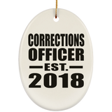 Corrections Officer Established EST. 2018 - Oval Ornament
