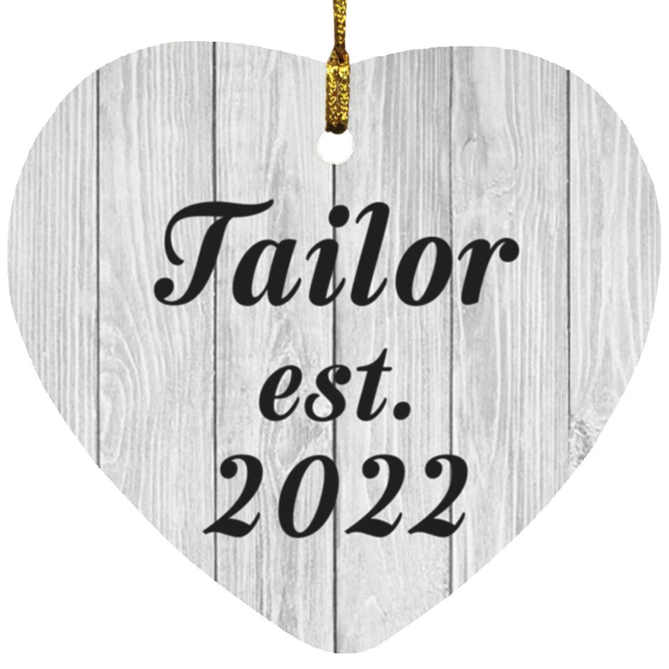 Tailor Established Est. 2022 - Heart Ornament F