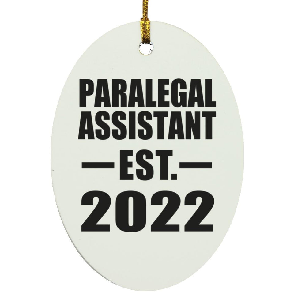 Paralegal Assistant Established EST. 2022 - Oval Ornament