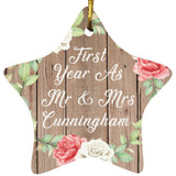 First Year As Mr & Mrs Cunningham - Star Ornament B