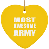 Most Awesome Army - Heart Ornament