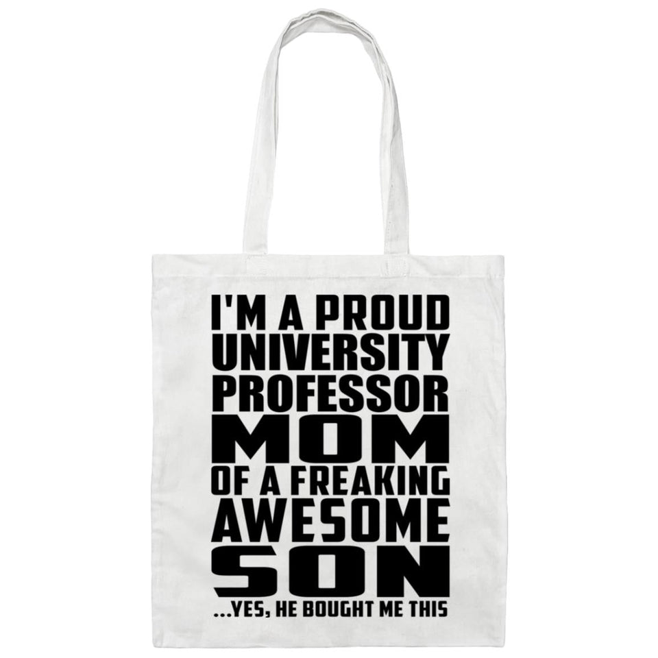 Proud University Professor Mom Of Awesome Son - Tote Bag White