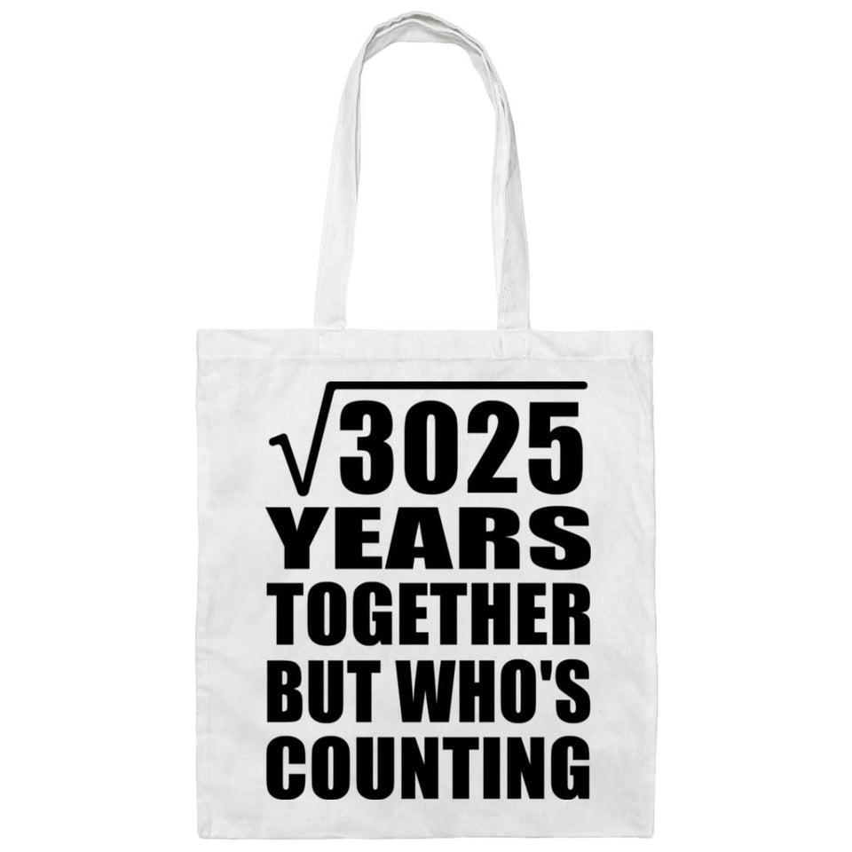 55th Anniversary Square Root of 3025 Years Who's Counting - Tote Bag White