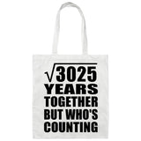 55th Anniversary Square Root of 3025 Years Who's Counting - Tote Bag White