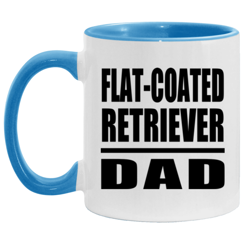 Flat-Coated Retriever Dad - 11oz Accent Mug Blue