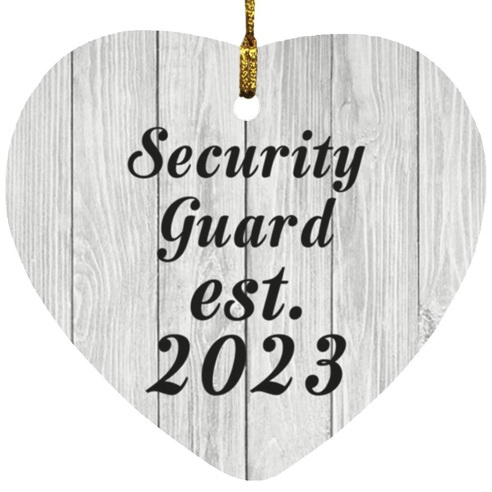 Security Guard Established Est. 2023 - Heart Ornament F