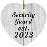 Security Guard Established Est. 2023 - Heart Ornament F