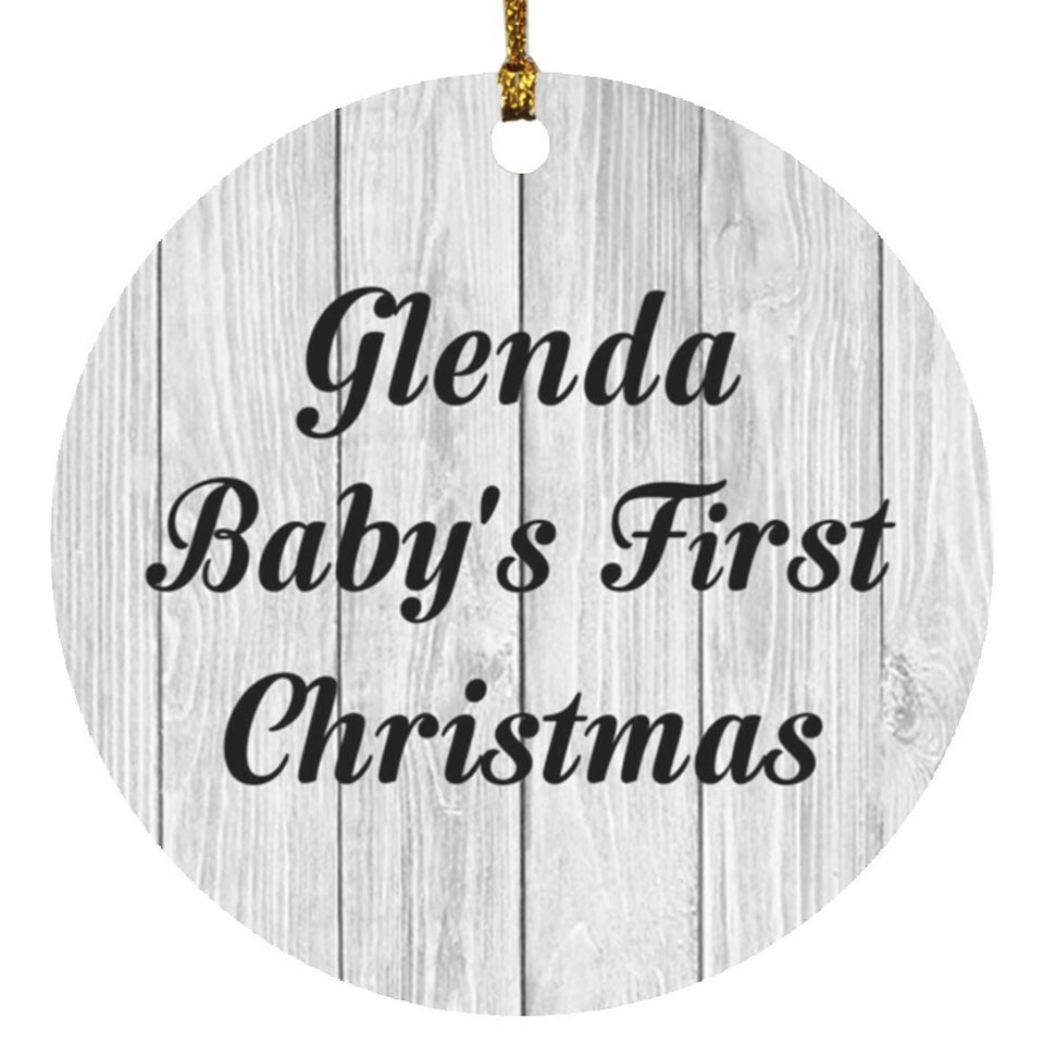 Glenda Baby's First Christmas - Circle Ornament F