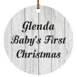 Glenda Baby's First Christmas - Circle Ornament F