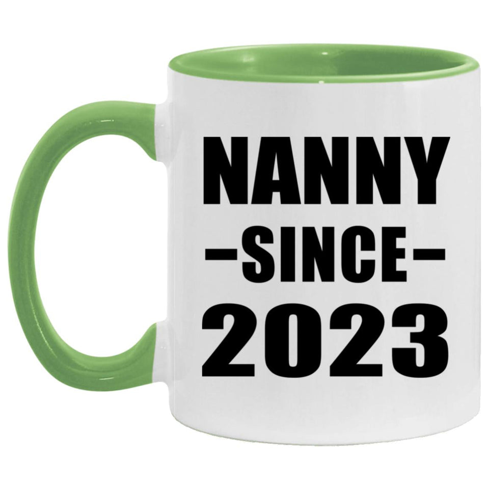 Nanny Since 2023 - 11oz Accent Mug Green