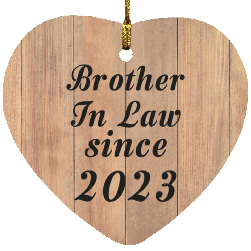 Brother In Law Since 2023 - Heart Ornament C