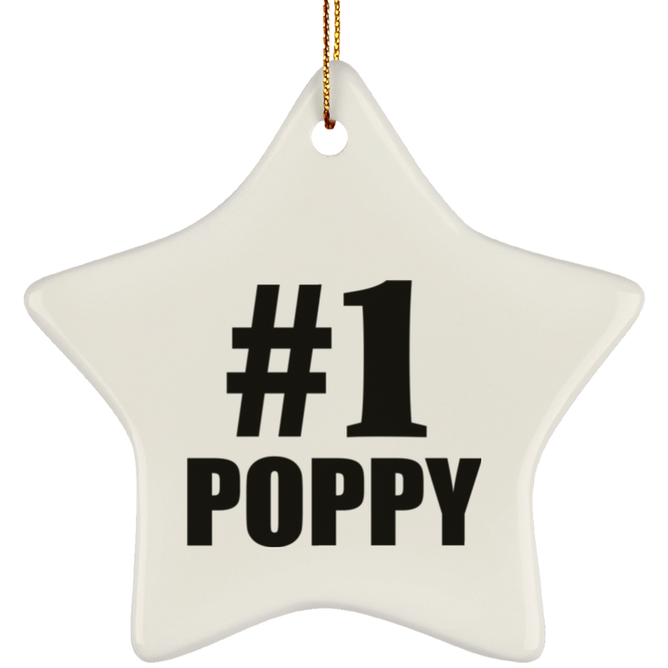 Number One #1 Poppy - Star Ornament