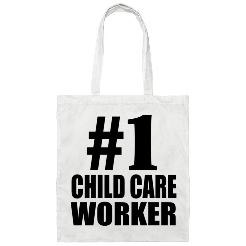 Number One #1 Child Care Worker - Tote Bag White