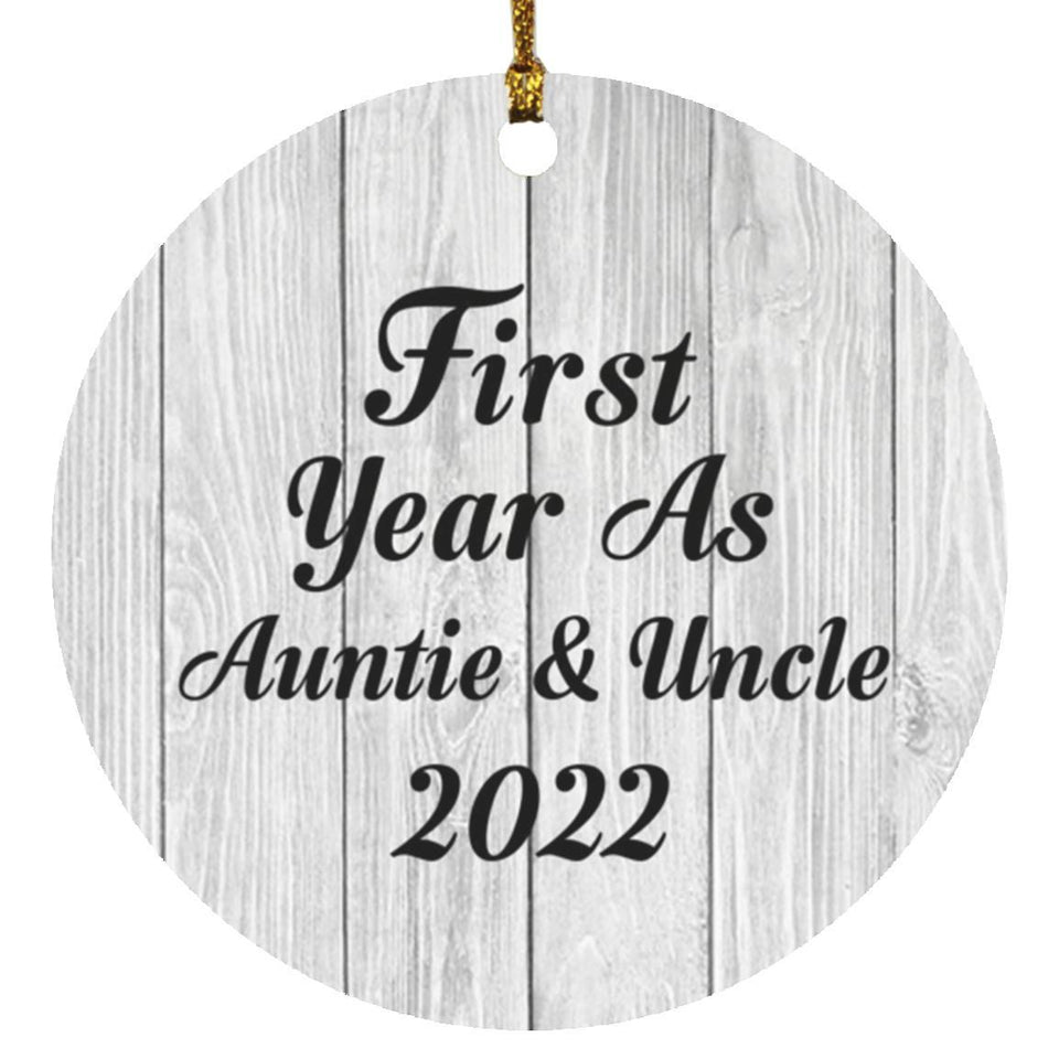 First Year As Auntie & Uncle 2022 - Circle Ornament F