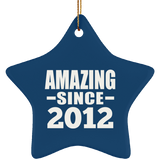 12th Birthday Amazing Since 2012 - Star Ornament