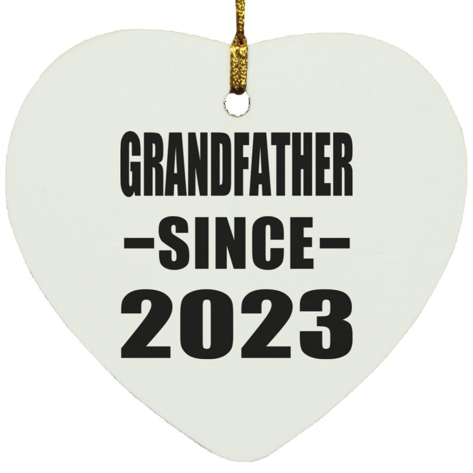 Grandfather Since 2023 - Heart Ornament