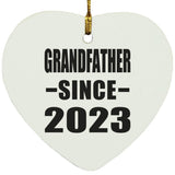 Grandfather Since 2023 - Heart Ornament