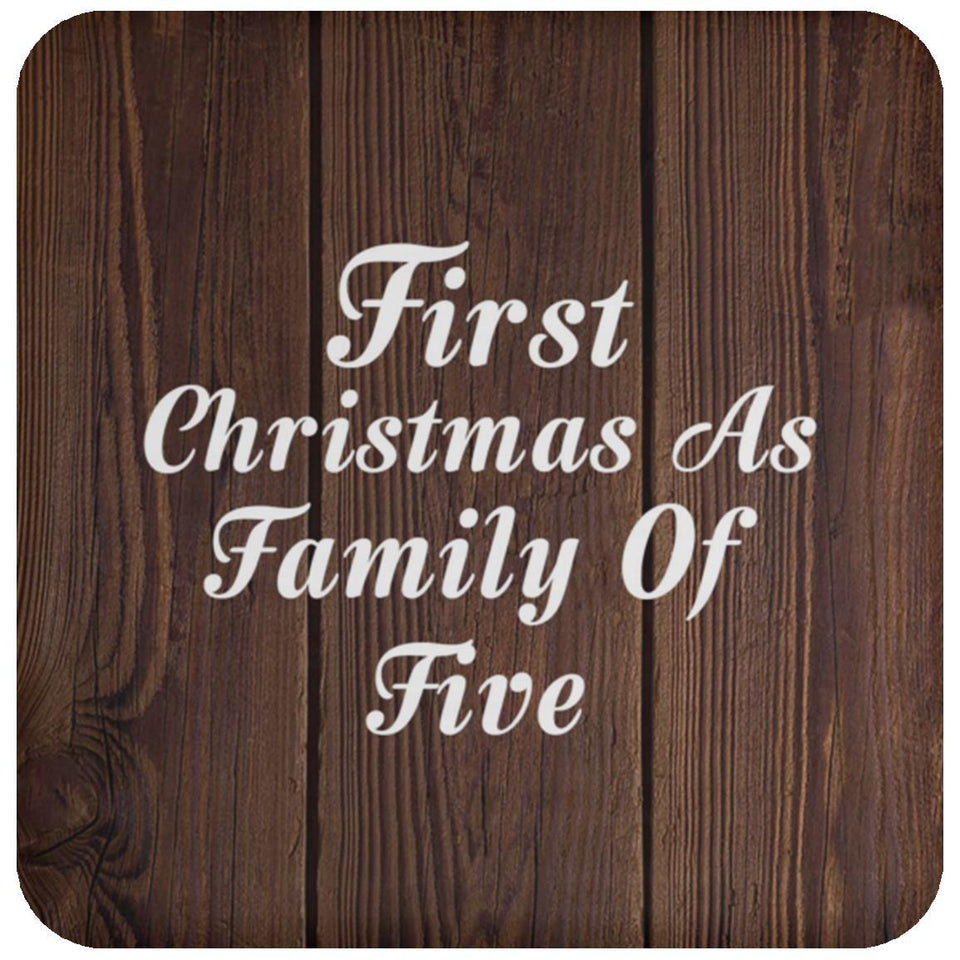 First Christmas As Family Of Five - Drink Coaster D