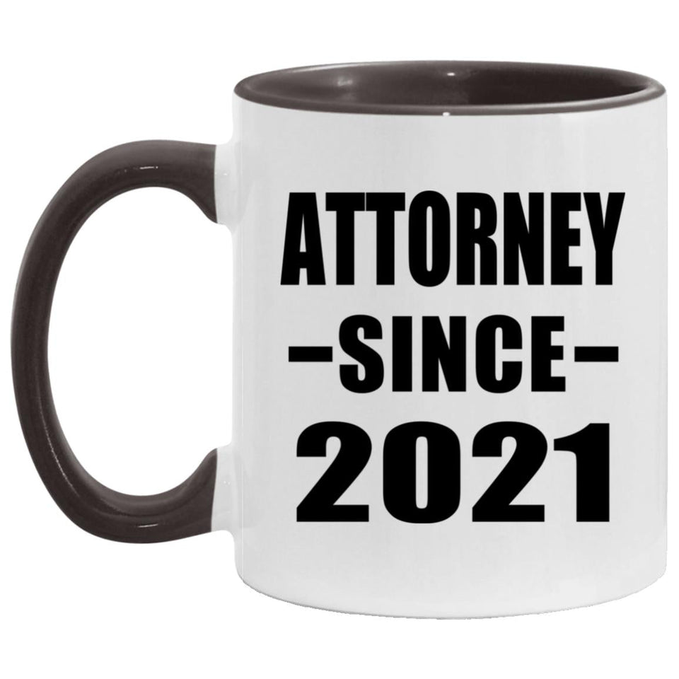 Attorney Since 2021 - 11oz Accent Mug Black
