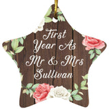 First Year As Mr & Mrs Sullivan - Star Ornament A