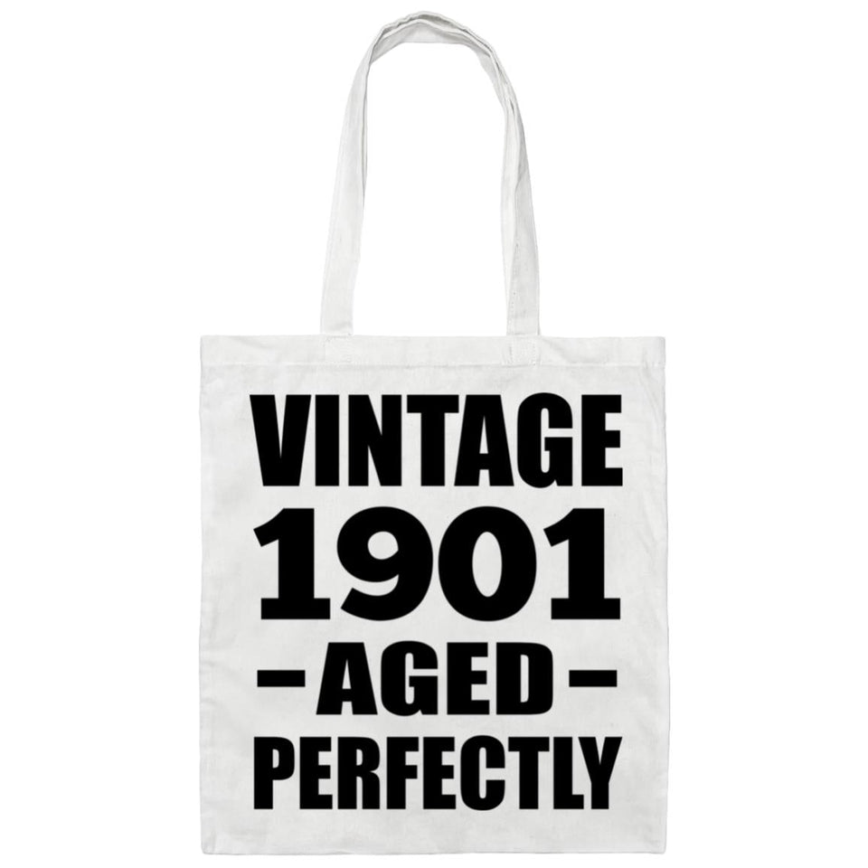 123rd Birthday Vintage 1901 Aged Perfectly - Tote Bag White