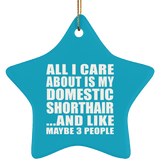 All I Care About Is My Domestic Shorthair - Star Ornament