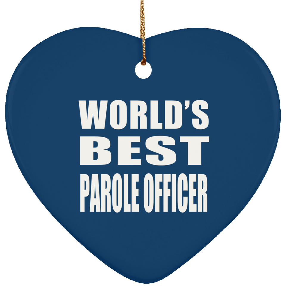 World's Best Parole Officer - Heart Ornament