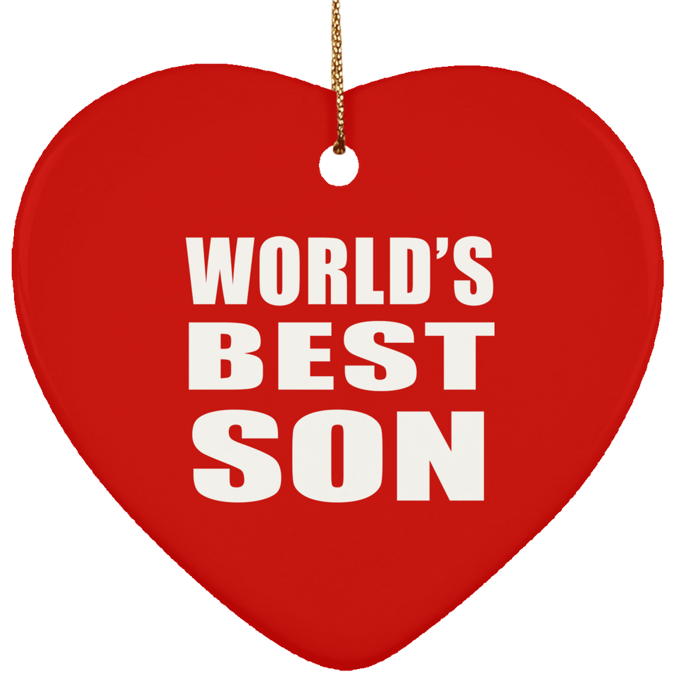 World's Best Son - Heart Ornament