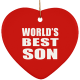 World's Best Son - Heart Ornament