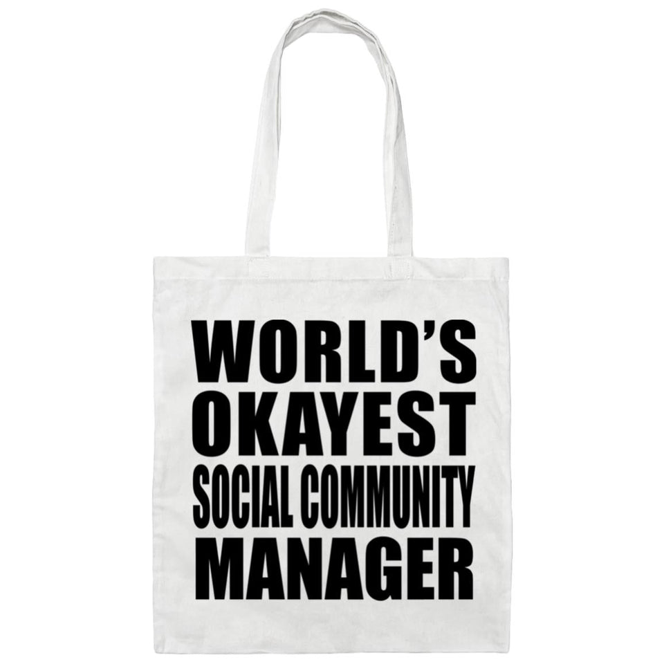 World's Okayest Social Community Manager - Tote Bag White