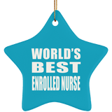 World's Best Enrolled Nurse - Star Ornament