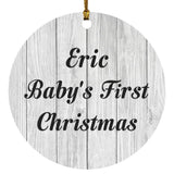 Eric Baby's First Christmas - Circle Ornament F