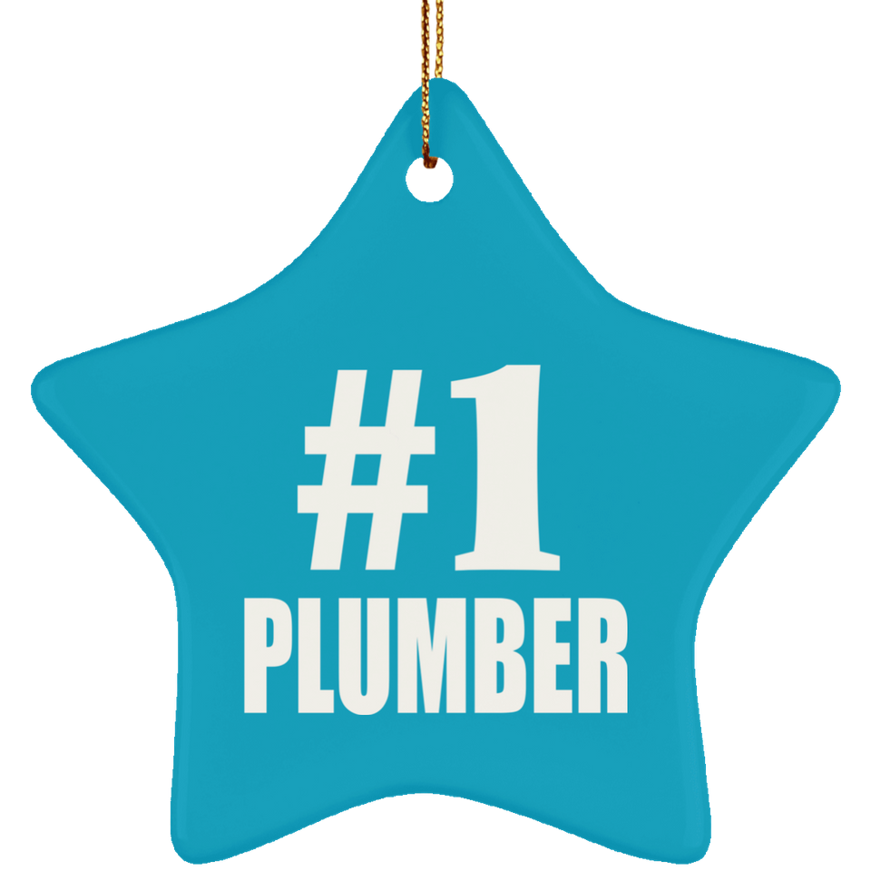 Number One #1 Plumber - Star Ornament