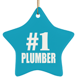 Number One #1 Plumber - Star Ornament