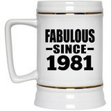 43rd Birthday Fabulous Since 1981 - Beer Stein