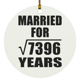 86th Anniversary Married For Square Root of 7396 Years - Circle Ornament