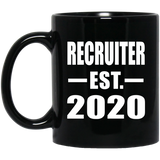 Recruiter Established EST. 2020 - 11oz Coffee Mug Black